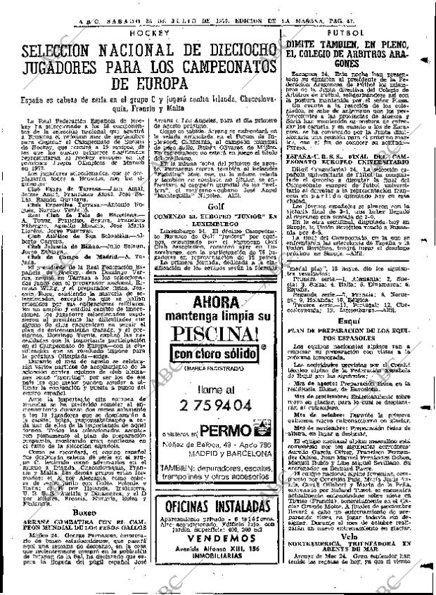 ABC MADRID 25-07-1970 página 47