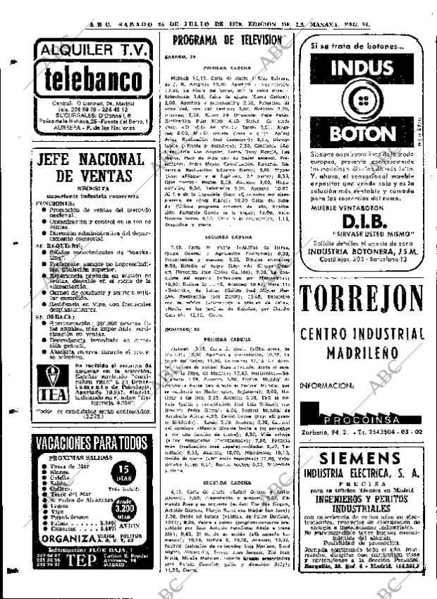 ABC MADRID 25-07-1970 página 54