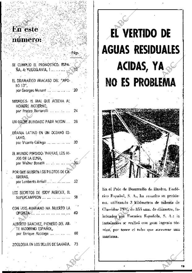 BLANCO Y NEGRO MADRID 25-07-1970 página 19