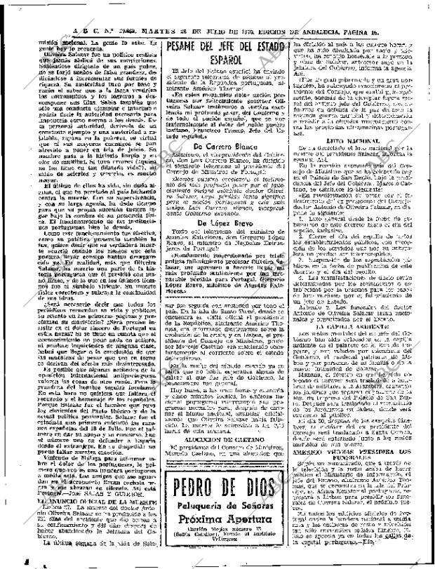 ABC SEVILLA 28-07-1970 página 16