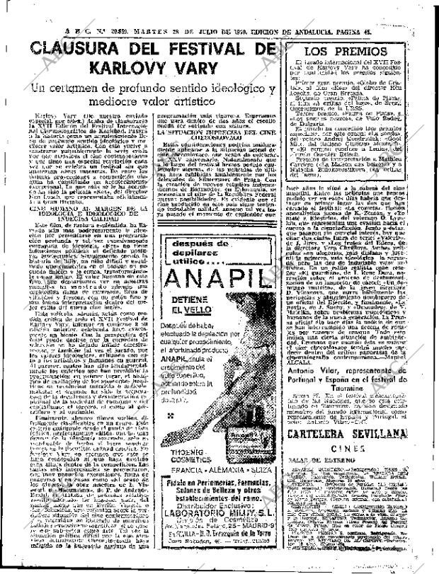 ABC SEVILLA 28-07-1970 página 45