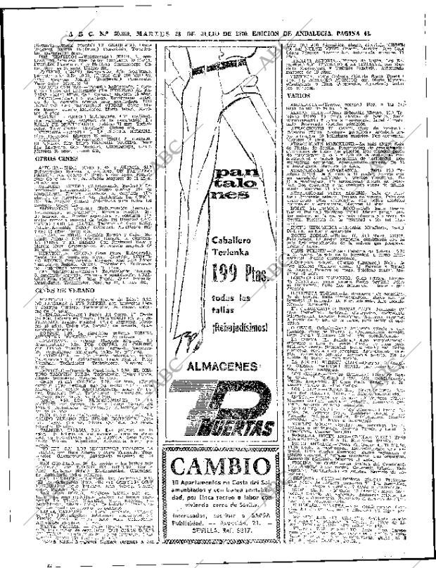 ABC SEVILLA 28-07-1970 página 46