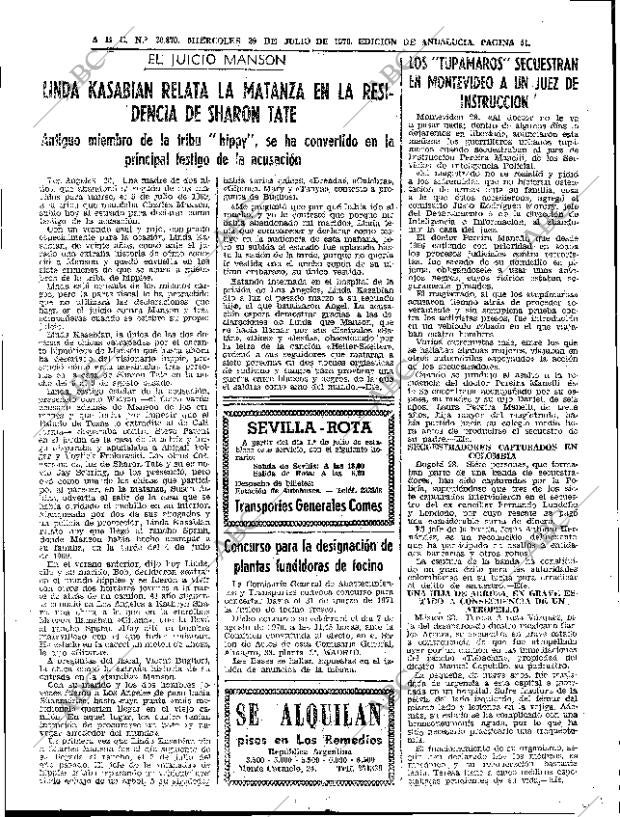 ABC SEVILLA 29-07-1970 página 51