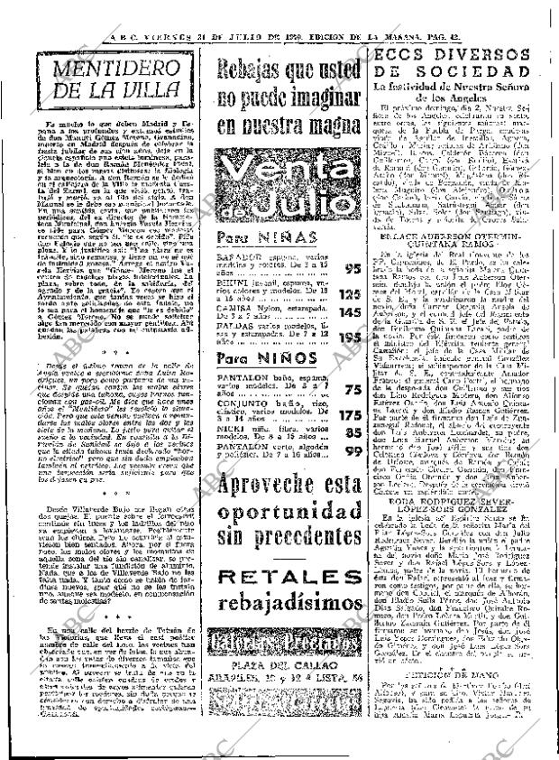 ABC MADRID 31-07-1970 página 42