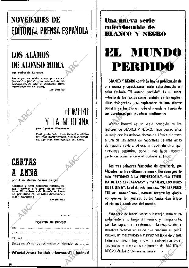 BLANCO Y NEGRO MADRID 01-08-1970 página 34