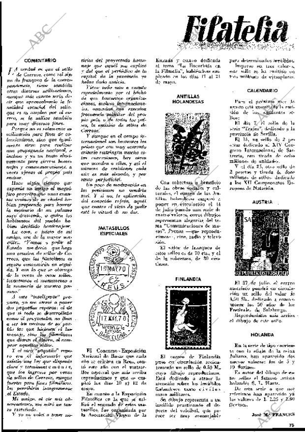 BLANCO Y NEGRO MADRID 01-08-1970 página 75