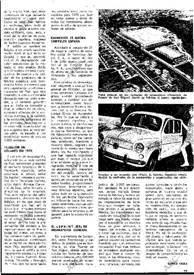 BLANCO Y NEGRO MADRID 01-08-1970 página 77