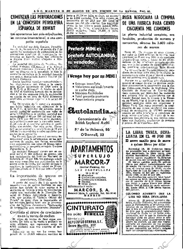 ABC MADRID 11-08-1970 página 40