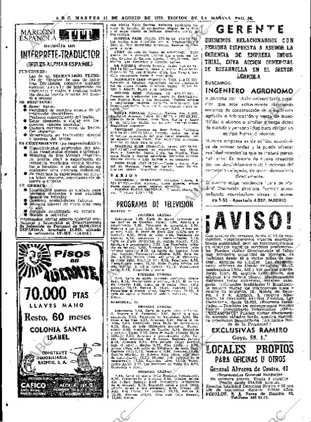 ABC MADRID 11-08-1970 página 56