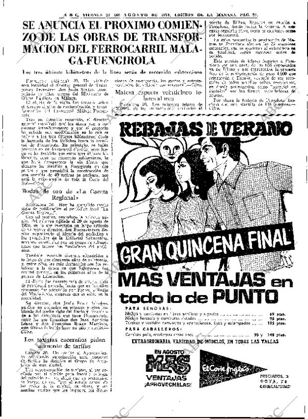 ABC MADRID 21-08-1970 página 27