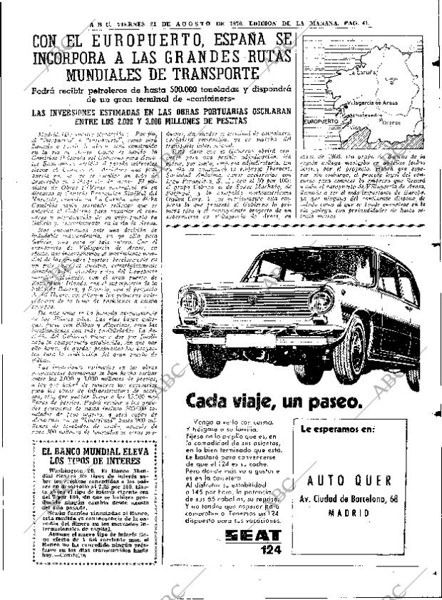 ABC MADRID 21-08-1970 página 41