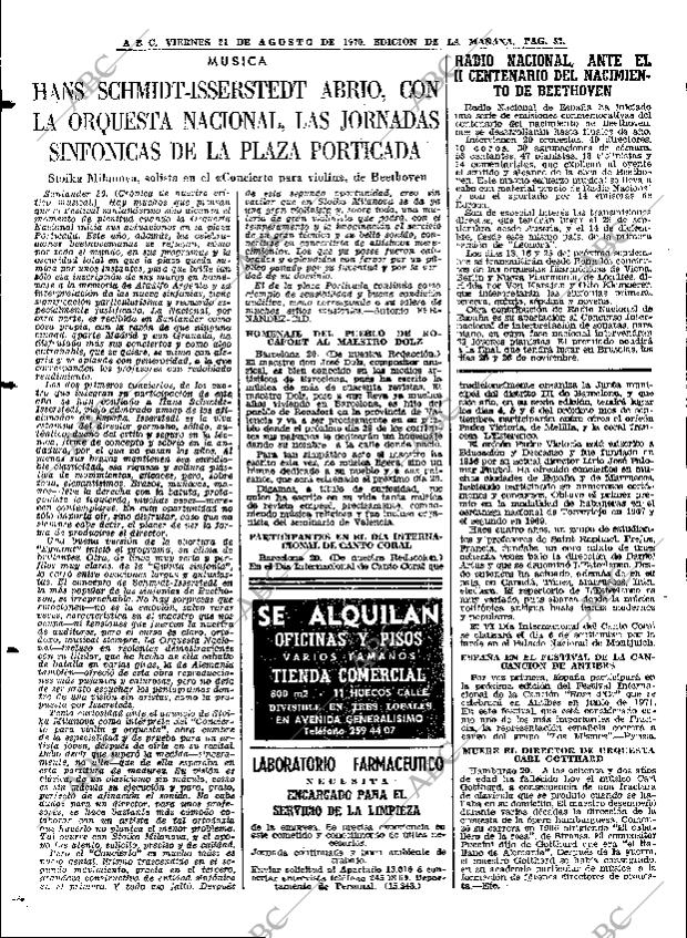 ABC MADRID 21-08-1970 página 52