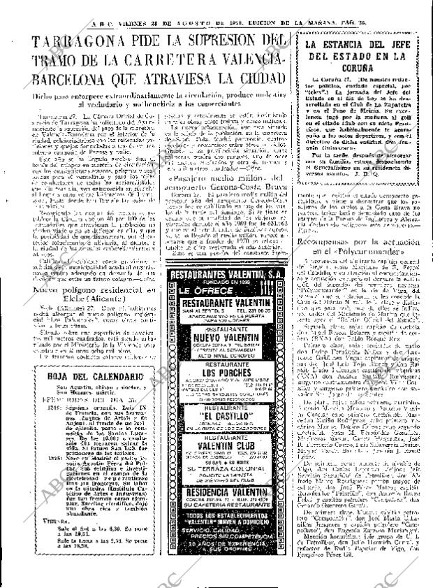 ABC MADRID 28-08-1970 página 25