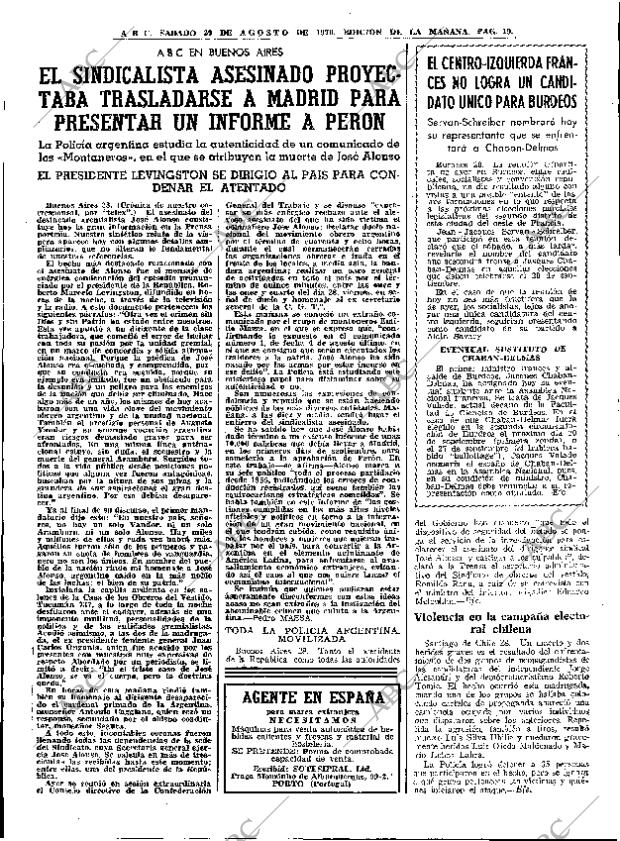 ABC MADRID 29-08-1970 página 19