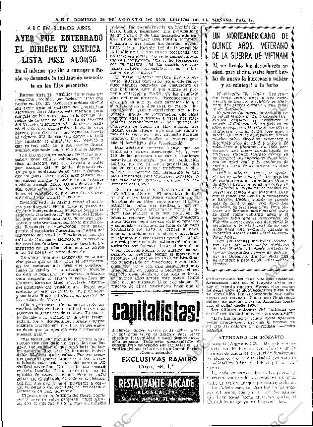 ABC MADRID 30-08-1970 página 16