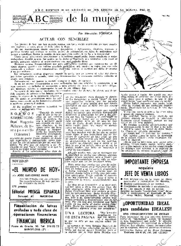 ABC MADRID 30-08-1970 página 39
