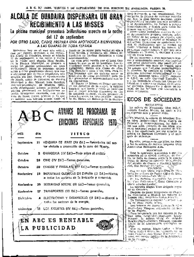 ABC SEVILLA 01-09-1970 página 50