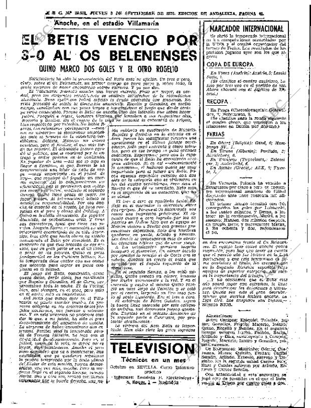 ABC SEVILLA 03-09-1970 página 41