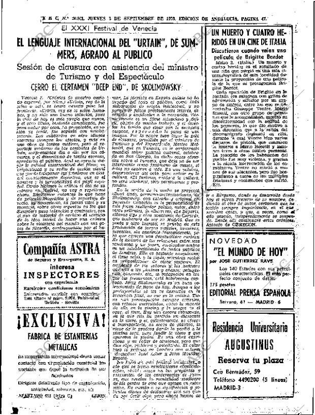 ABC SEVILLA 03-09-1970 página 47