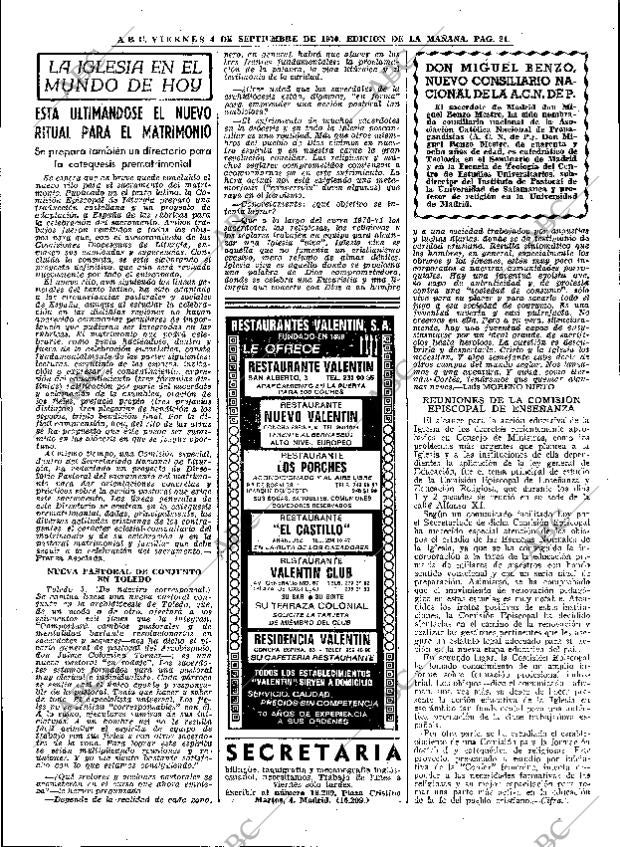 ABC MADRID 04-09-1970 página 21