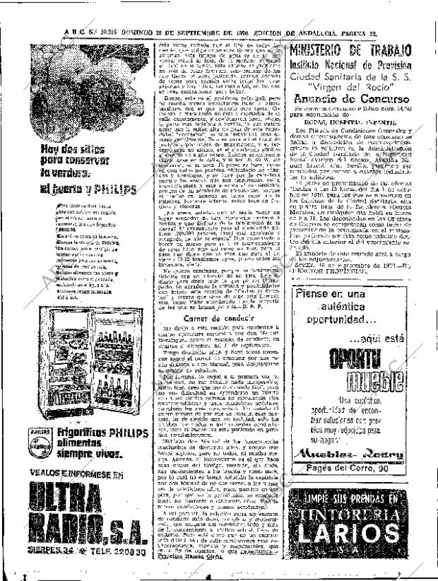ABC SEVILLA 20-09-1970 página 44
