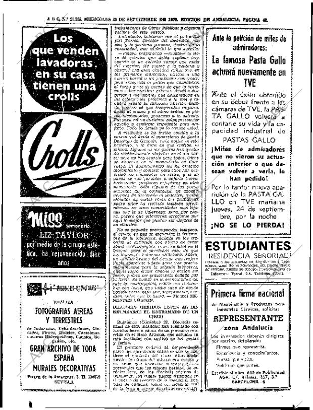 ABC SEVILLA 23-09-1970 página 42