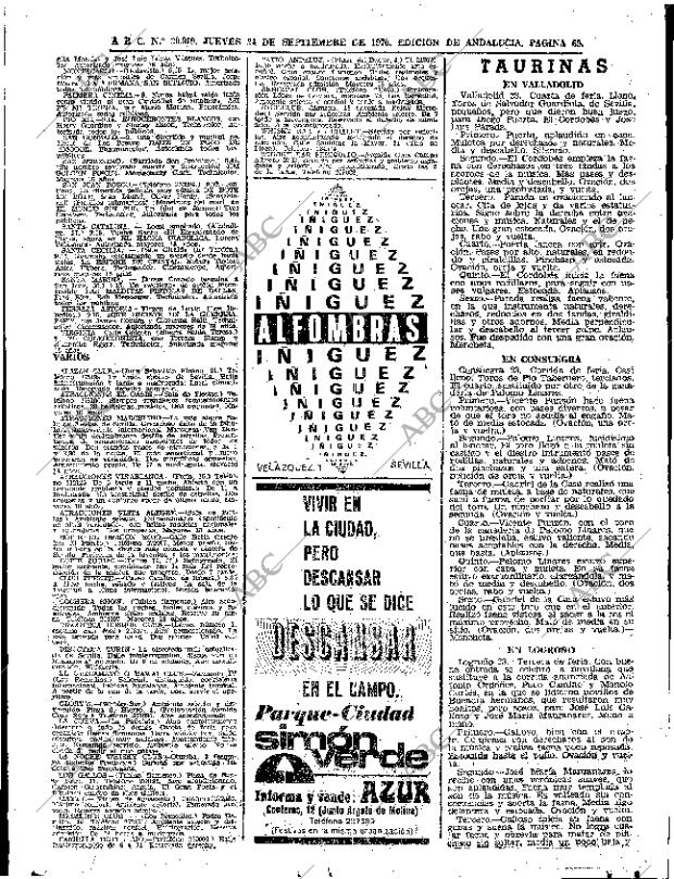 ABC SEVILLA 24-09-1970 página 65