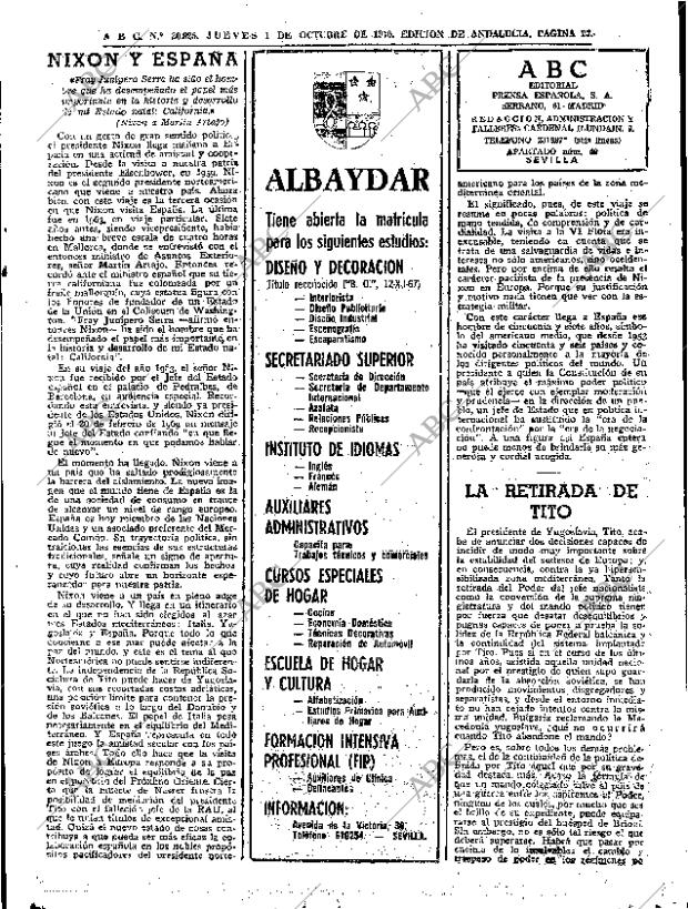 ABC SEVILLA 01-10-1970 página 23