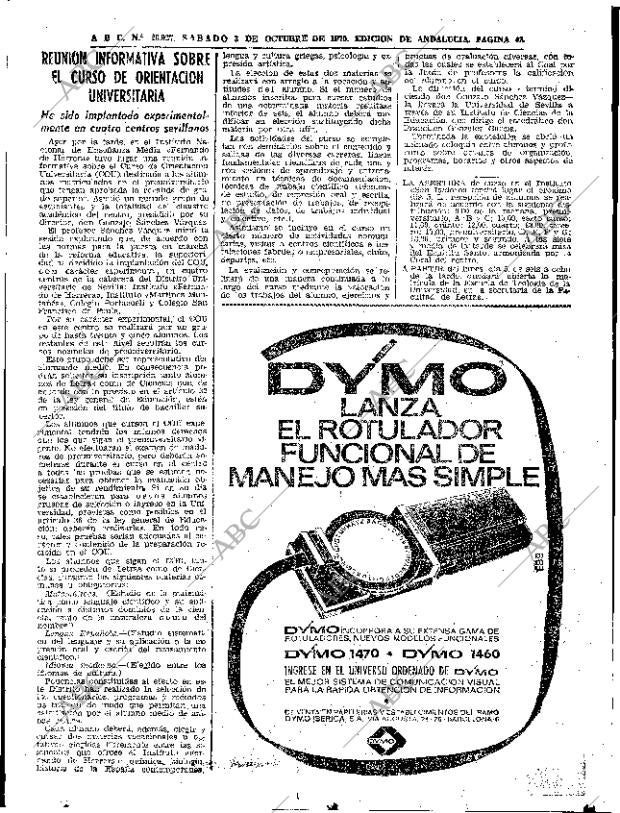 ABC SEVILLA 03-10-1970 página 43