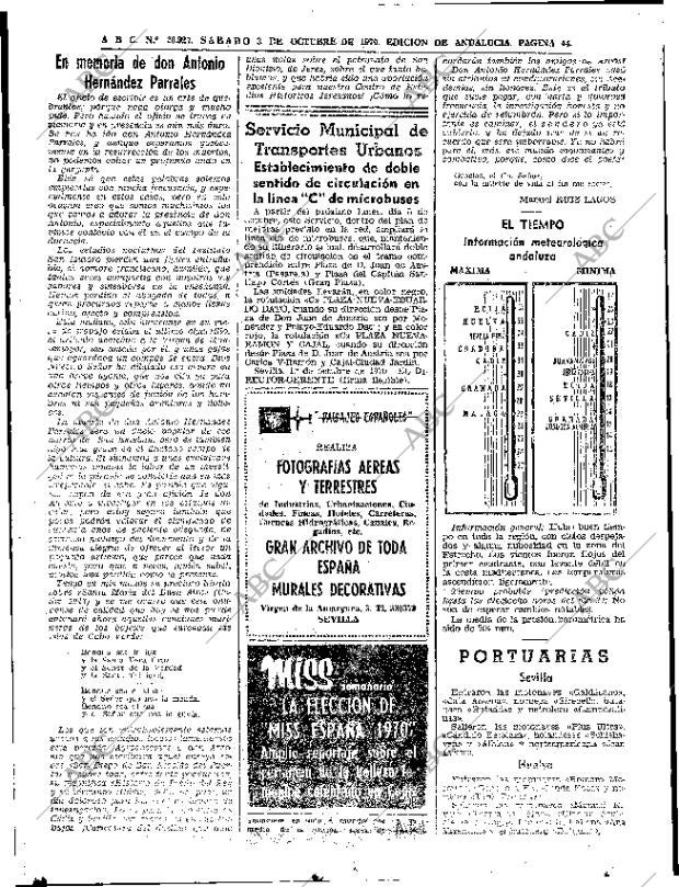 ABC SEVILLA 03-10-1970 página 44