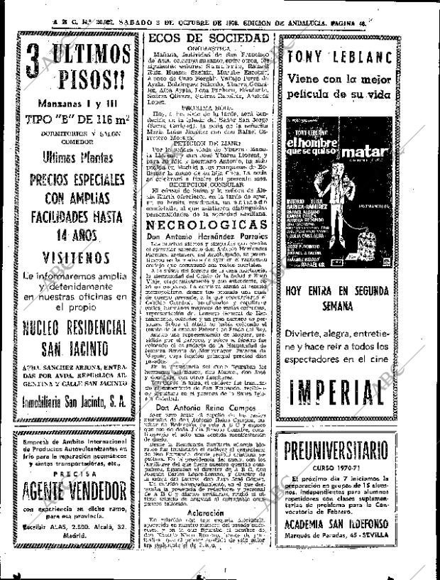 ABC SEVILLA 03-10-1970 página 46
