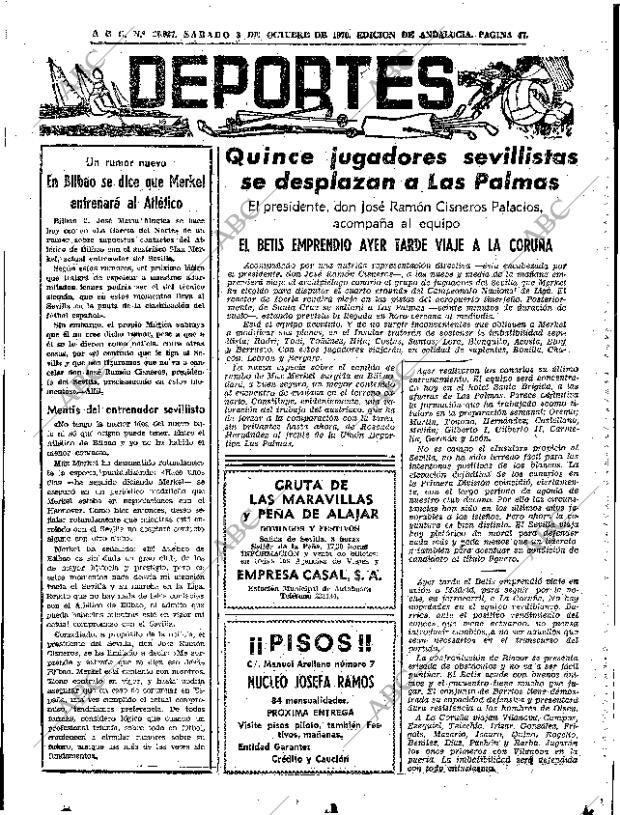 ABC SEVILLA 03-10-1970 página 47