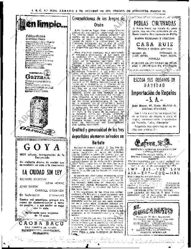 ABC SEVILLA 03-10-1970 página 54