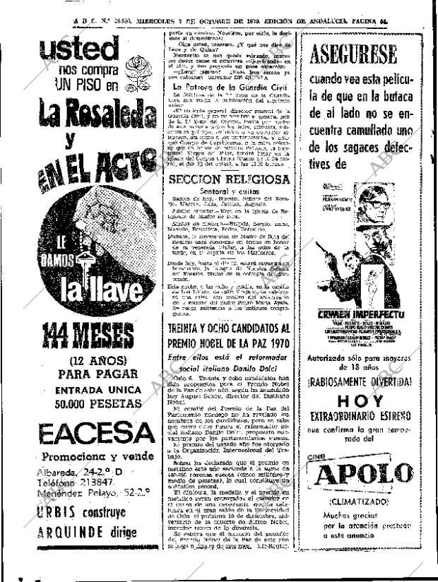 ABC SEVILLA 07-10-1970 página 54