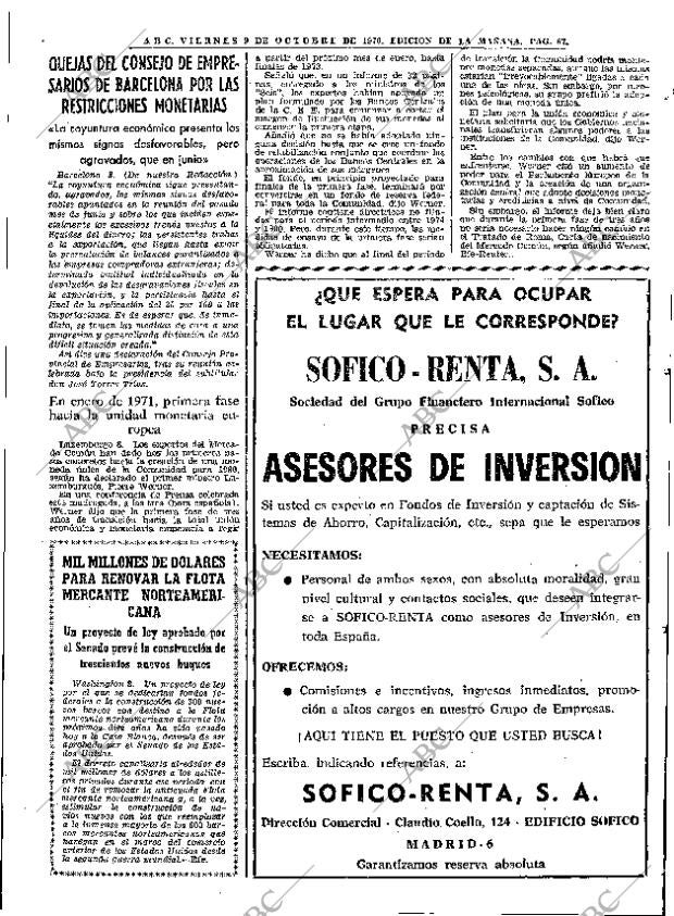 ABC MADRID 09-10-1970 página 67