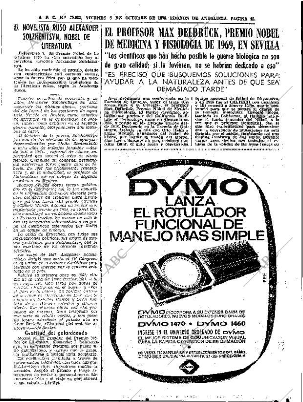 ABC SEVILLA 09-10-1970 página 45