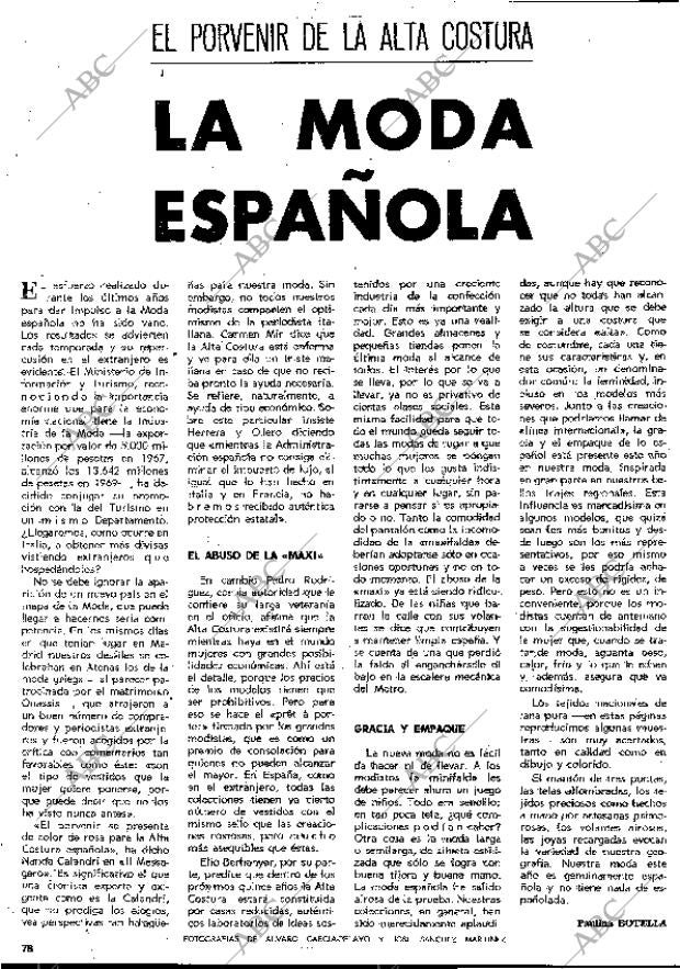 BLANCO Y NEGRO MADRID 17-10-1970 página 78