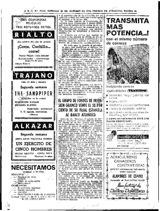 ABC SEVILLA 18-10-1970 página 44