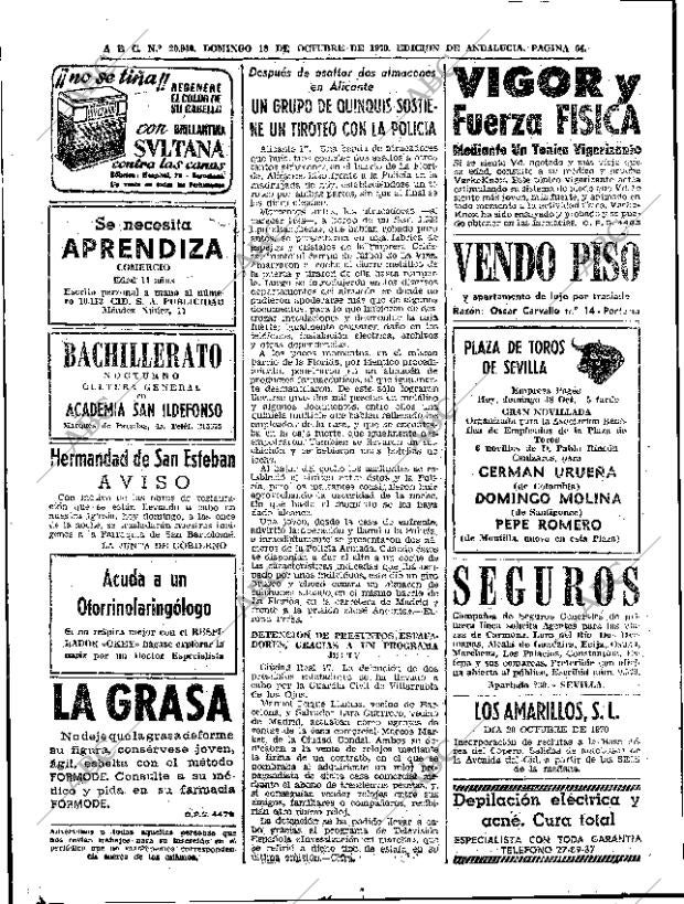 ABC SEVILLA 18-10-1970 página 64