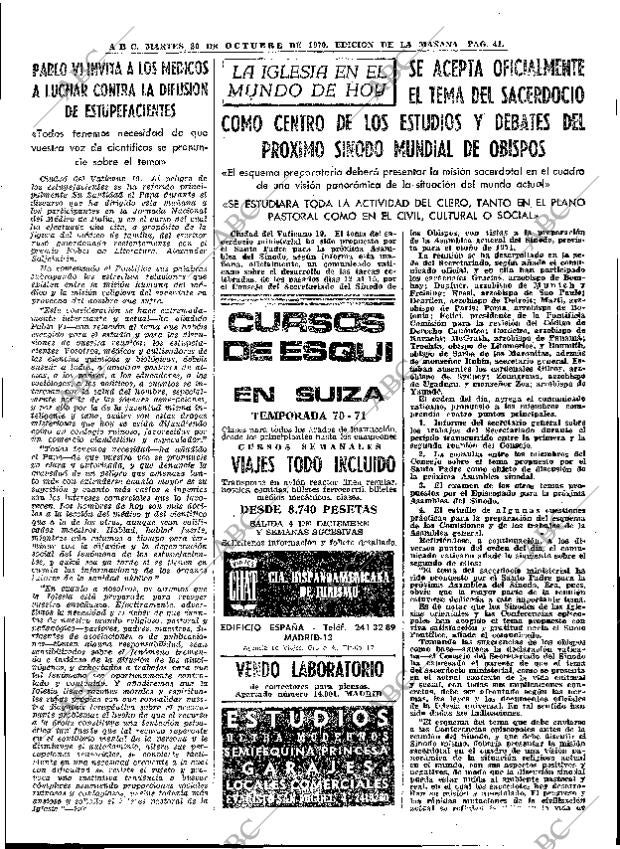 ABC MADRID 20-10-1970 página 41