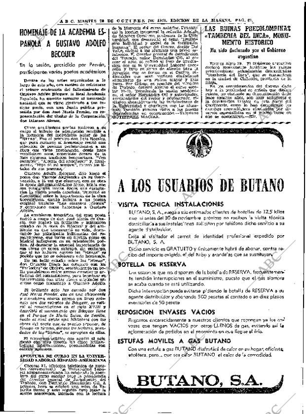 ABC MADRID 20-10-1970 página 61