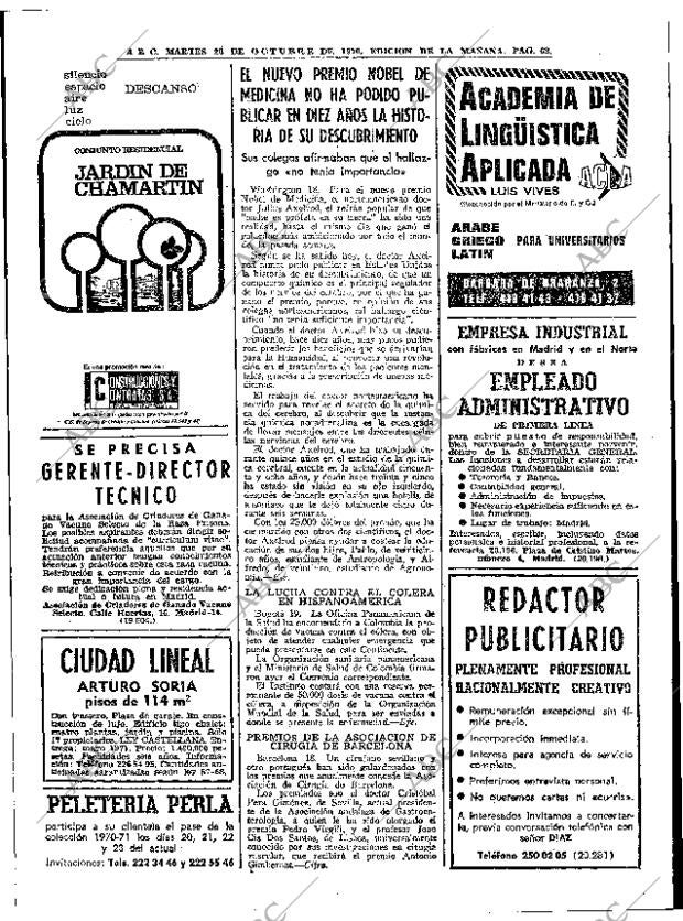 ABC MADRID 20-10-1970 página 62