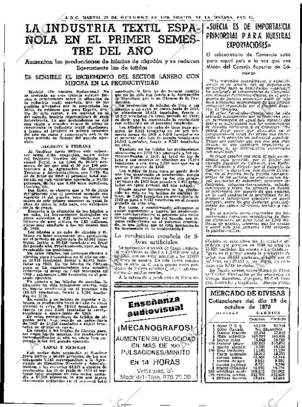 ABC MADRID 20-10-1970 página 65