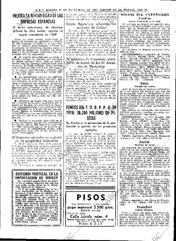 ABC MADRID 20-10-1970 página 67