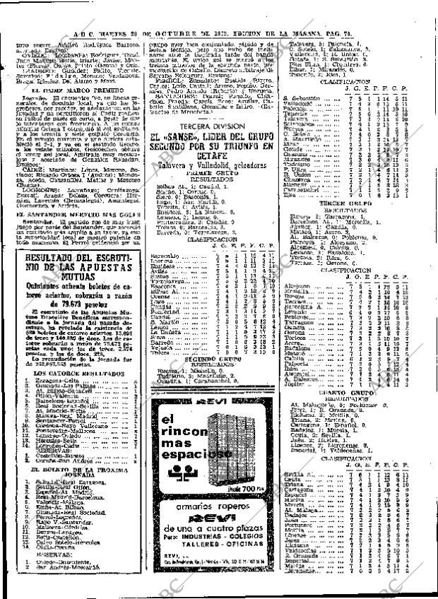 ABC MADRID 20-10-1970 página 74
