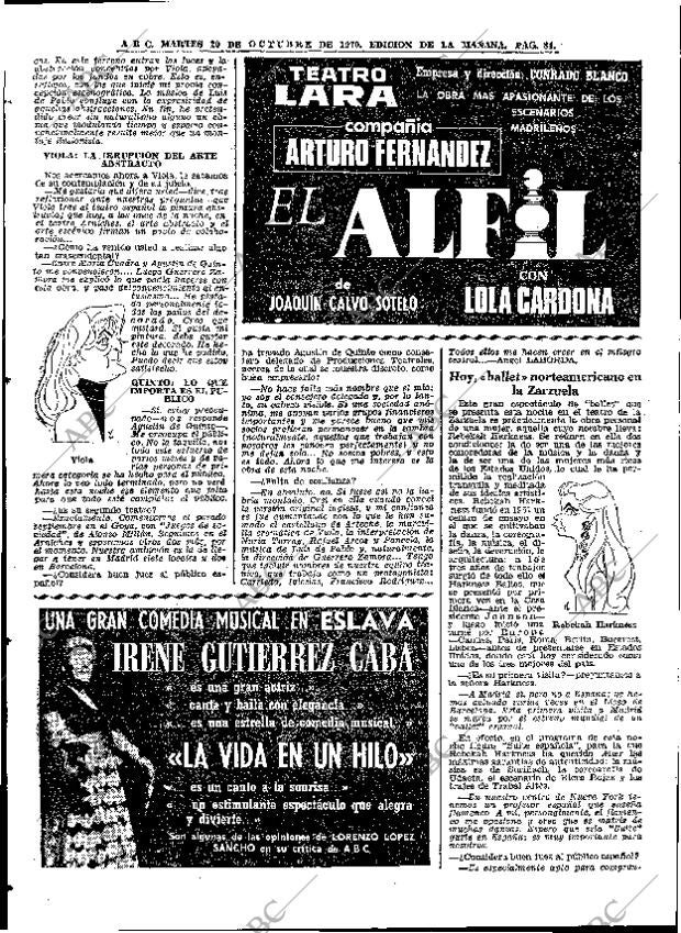ABC MADRID 20-10-1970 página 84