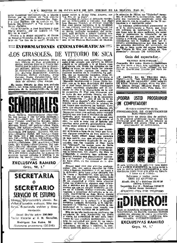 ABC MADRID 20-10-1970 página 86