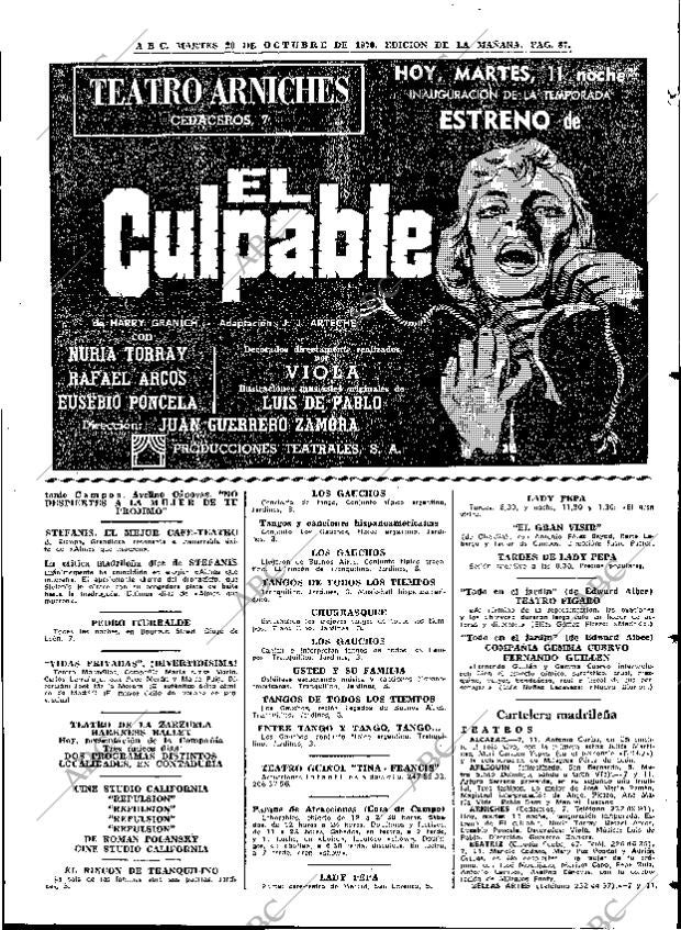 ABC MADRID 20-10-1970 página 87