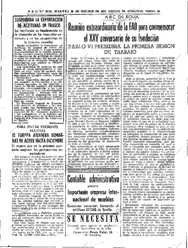 ABC SEVILLA 20-10-1970 página 41