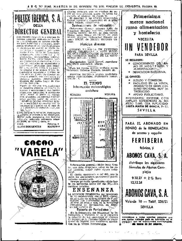 ABC SEVILLA 20-10-1970 página 50
